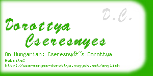 dorottya cseresnyes business card